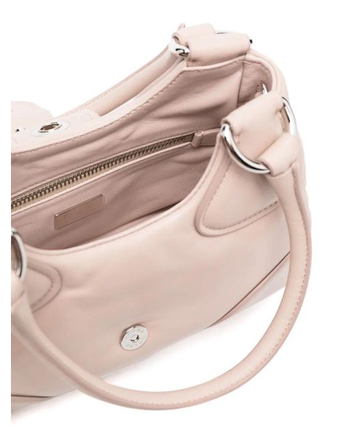 Prada Pink Triangle-Logo Tote Bag