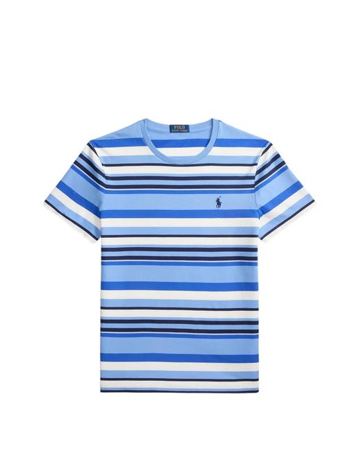 Polo Ralph Lauren Blue Striped Logo T-Shirt for men