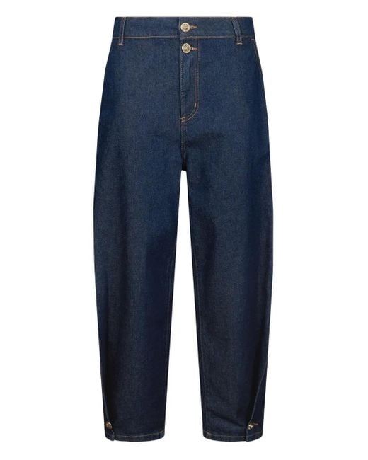 Liu Jo Blue Button-Fastening Balloon Jeans
