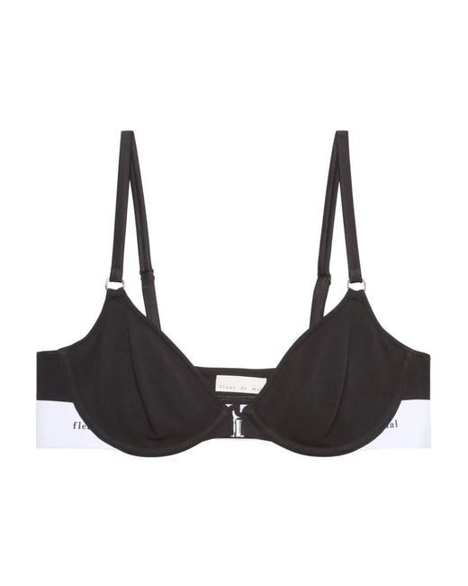 Fleur du Mal Black Garcon Demi Bra