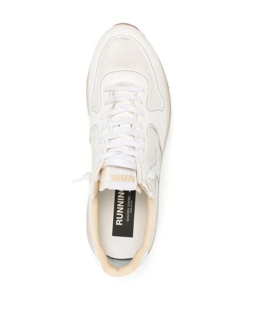 Golden Goose Deluxe Brand White Running Sole Leather Sneakers for men