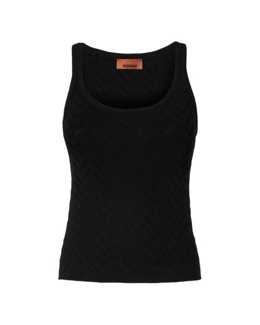 Missoni レディース ブラック ラメ タンクトップ 【公式通販】