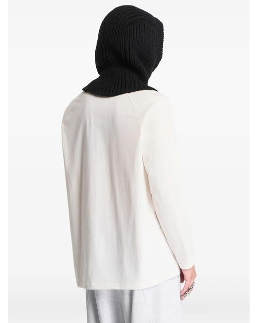 Y-3 White Oversized Gradient Stripes Long-Sleeve T-Shirt