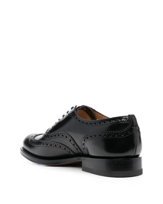 Church's Black Brogue Leather Shoes for men