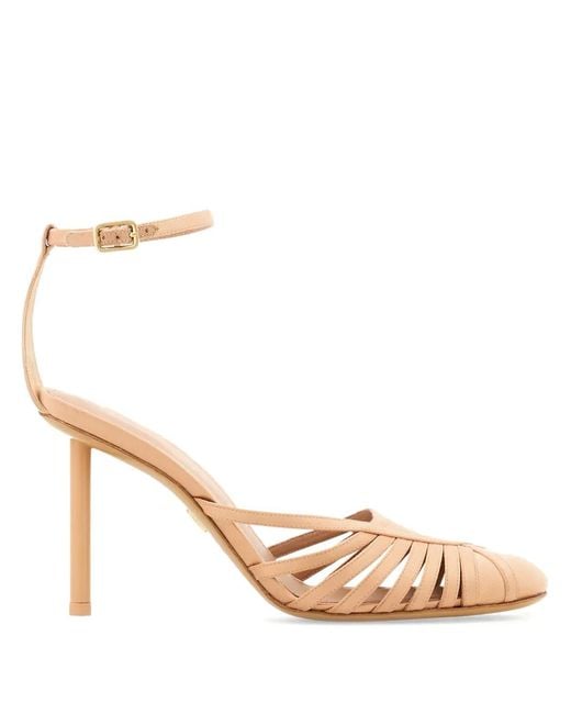 Ferragamo Pink Strappy Pumps
