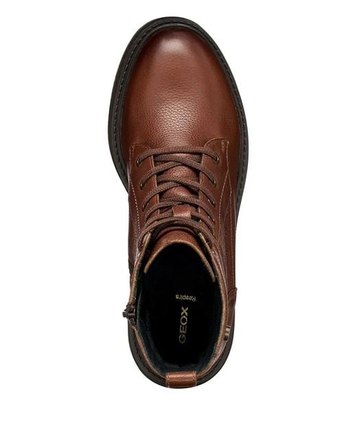 Geox Brown 45Mm Iridea Lace-Up Fastening Lug-Sole Boots