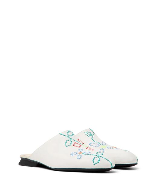 Camper White Casi Myra Twins Mules