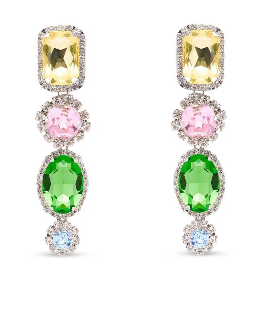 Area クリスタル ピアス Green