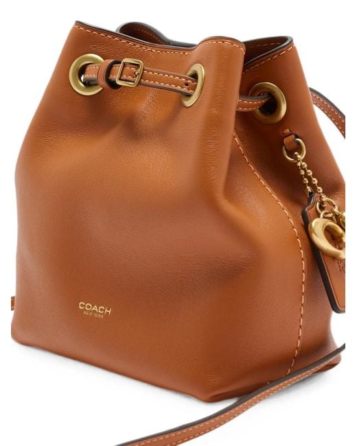 COACH Brown Leather Bucket Bag
