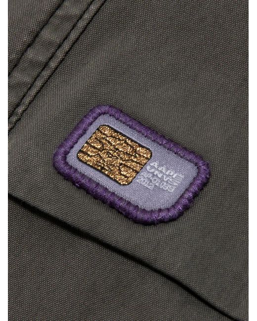 Aape By A Bathing Ape Gray Logo-Patch Trousers