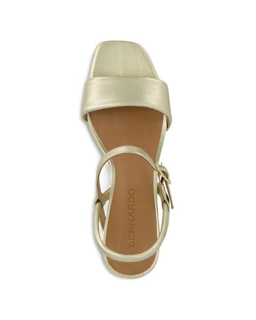 Bernardo Metallic Canto Leather Sandals