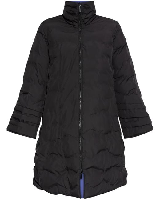 Emporio Armani Black Gesteppter Mantel