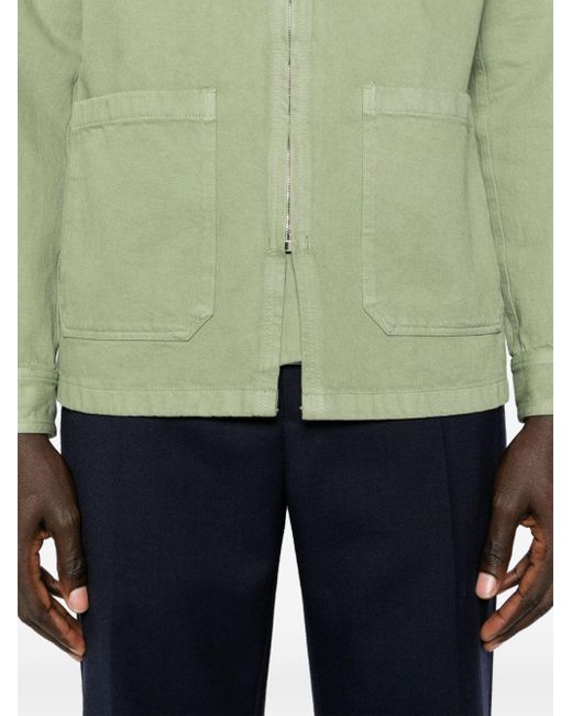 A.P.C. Green Connor Cotton Shirt Jacket for men