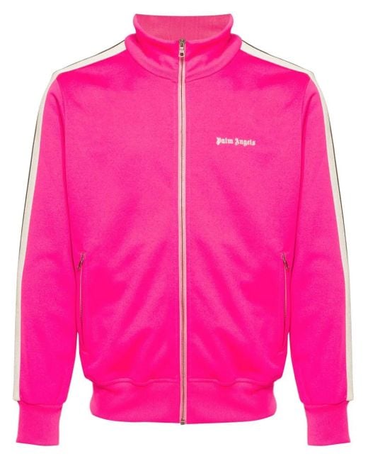 Palm Angels Pink Logo-Embroidered Track Jacket for men