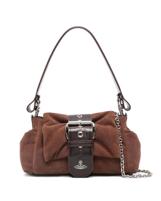 Vivienne Westwood Buckle Shoulder Bag in Brown | Lyst