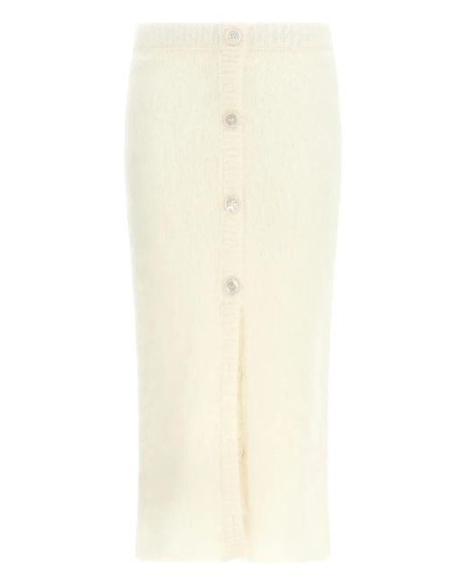 Alessandra Rich Natural Carded Mohair' Skirt
