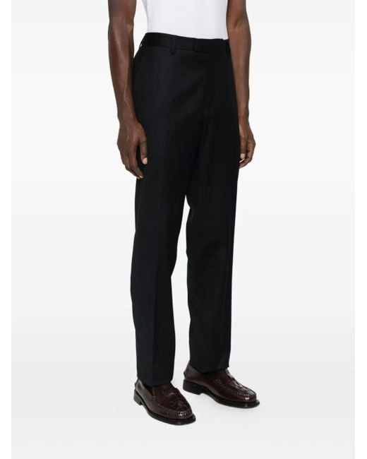 Maurizio Baldassari Black Front-Pleat Pants for men