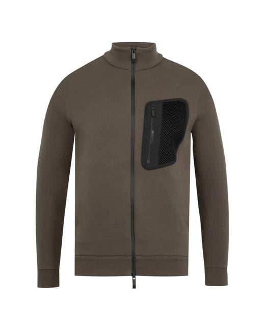 Moncler Gray Zip Pocket Sweatshirt for men