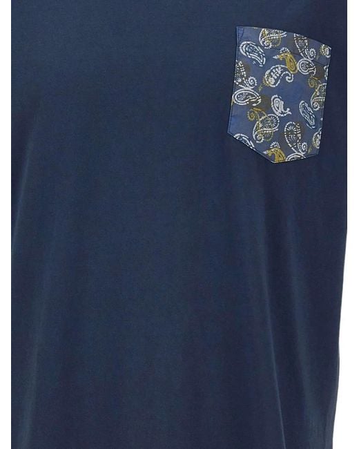 Bob Blue Beach Paisley-Pocket T-Shirt for men