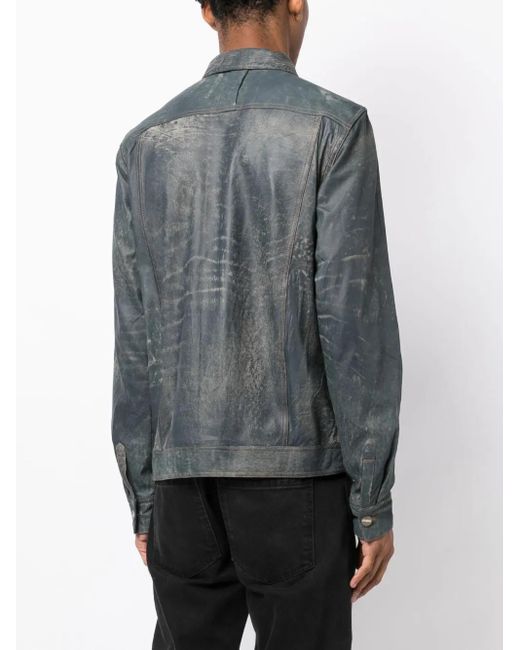 Private Stock Gray The François Distressed-Effect Jacket for men