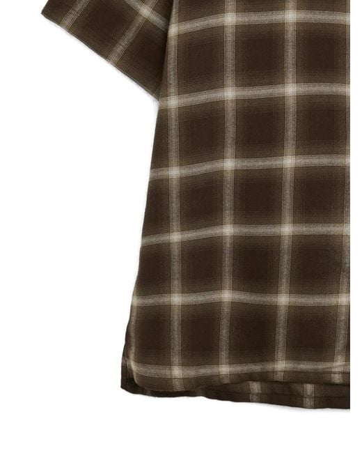 Ssstein Brown Check-Pattern Shirt for men