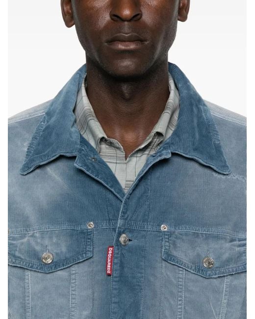 メンズ DSquared² コーデュロイ ジャケット Blue
