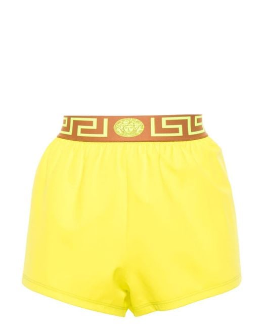 Versace Yellow Greca-border Swim Shorts