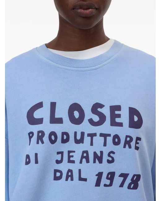 Closed Blue Relaxed Crewneck