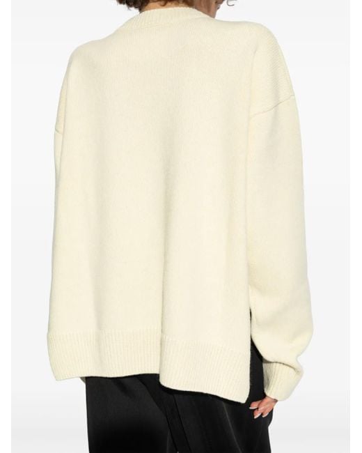 Jil Sander Natural Drop Shoulder Sweater