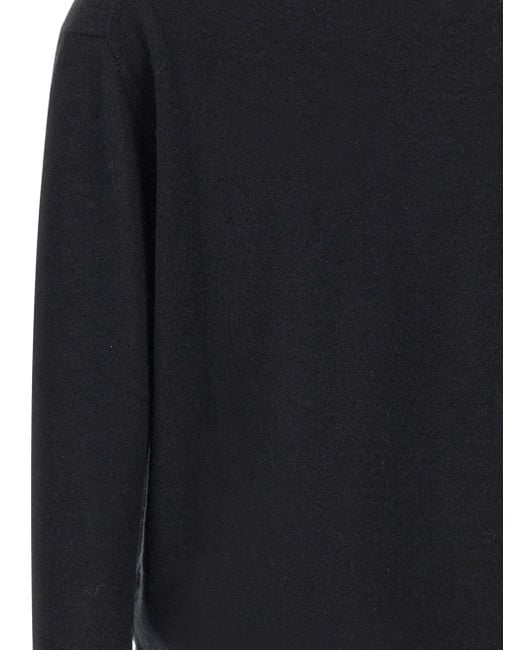 Hemisphere ラウンドネック カシミアセーター Black