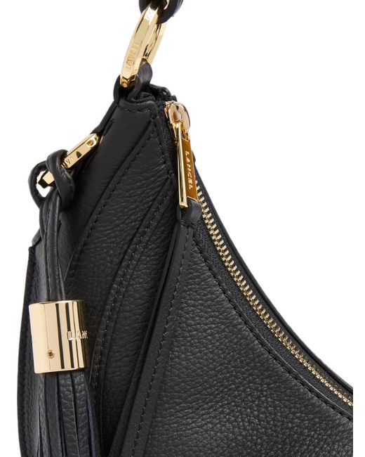 Lancel Black Sac Porté Épaule Hoboheme Format Moyen En Cuir Grainé