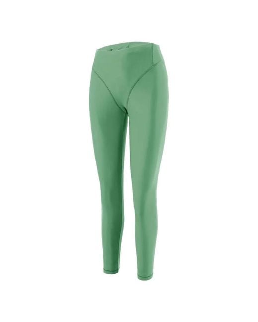 District Vision Green Logo-Print Leggings