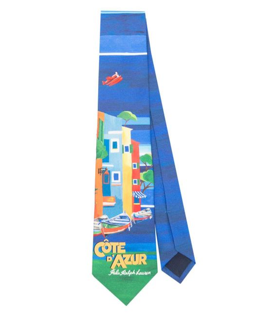 Cravate Côte d'Azur en soie Polo Ralph Lauren pour homme en coloris Bleu |  Lyst