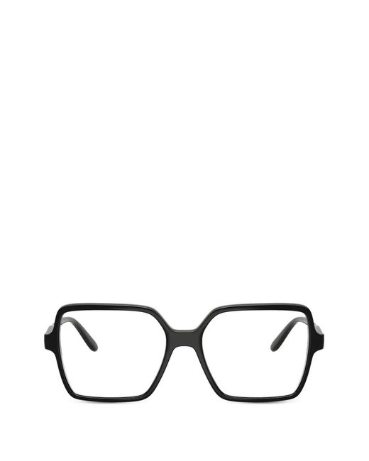 Vogue Black Geometric-Frame Glasses
