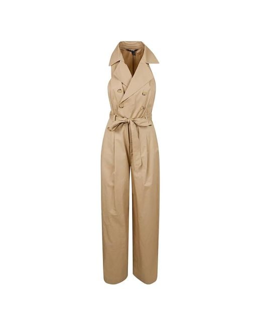 Ralph Lauren Natural Combinaison Boutonnée Et Ceinturée