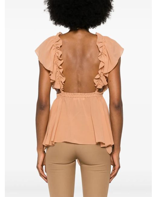Chloé Mouwloze Blouse in het Brown