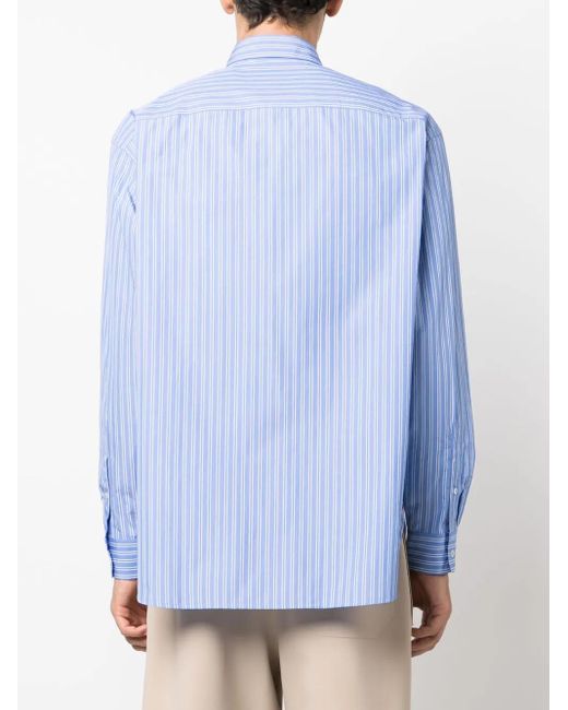 Camicia A Righe di Lanvin in Blue da Uomo