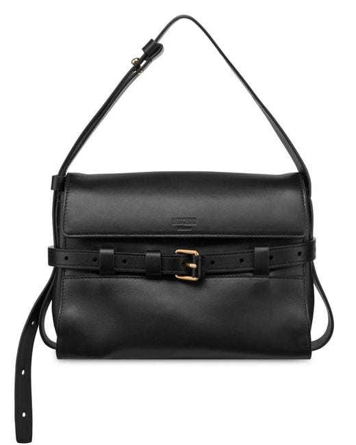 Moschino Black Shoulder Bag With Belt