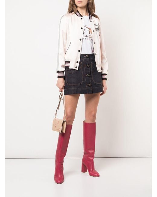 coach pink bomber jacket