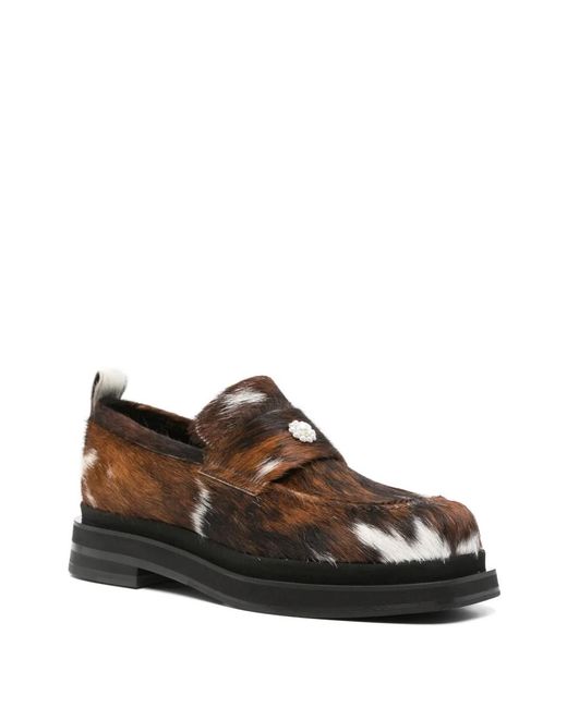 Simone Rocha Brown Heart Toe Loafers for men