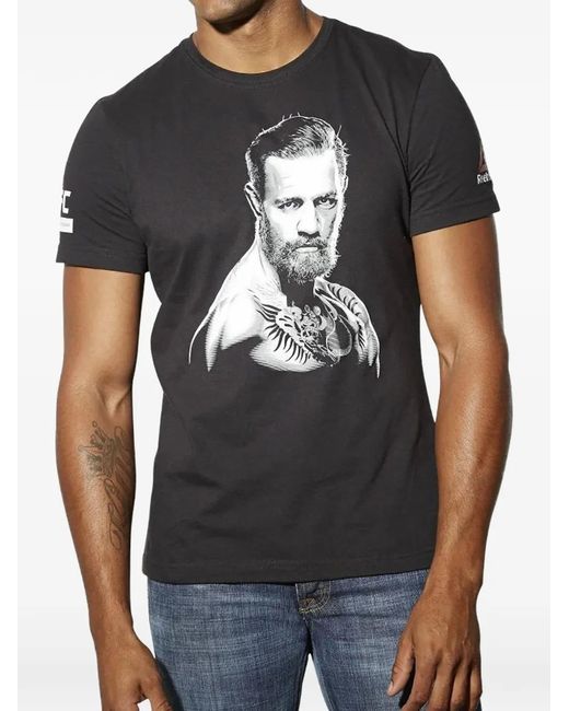 Reebok Black Ufc Fighter Mcgregor Round-Neck T-Shirt for men