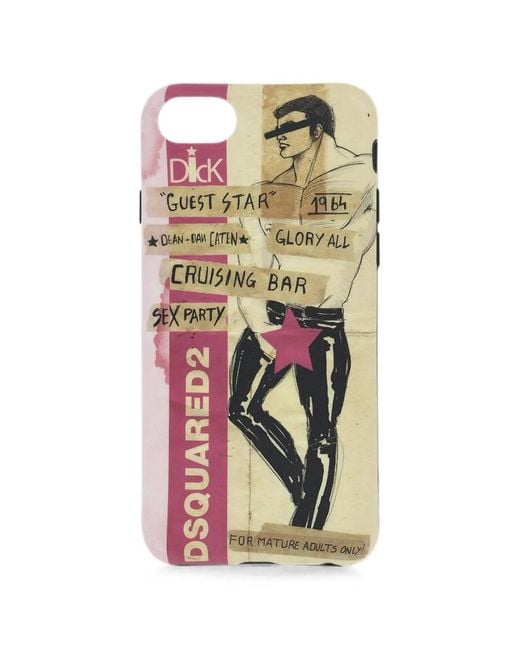 DSquared² White Iphone 8 Plus Graphic-Print Case for men