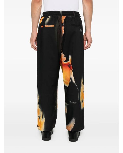 Y-3 Trainingsbroek Met Abstracte Print in het Black voor heren