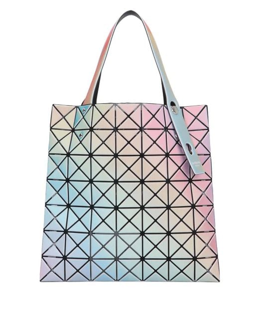 Issey Miyake Blue Geometric-Pattern Tote Bag