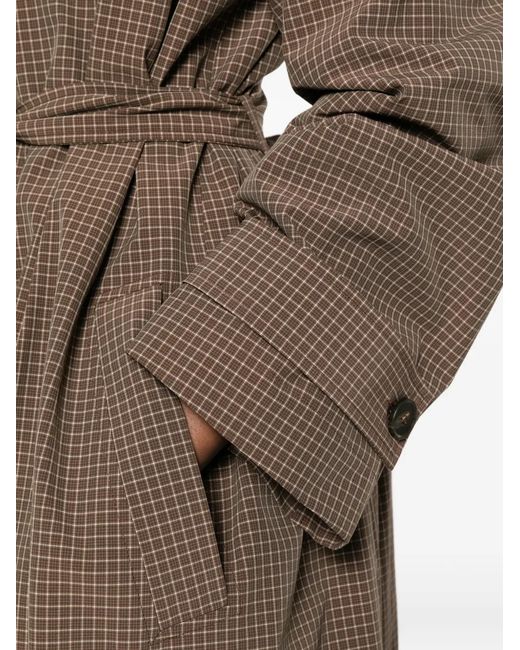 Rohe Brown Belted Check Coat