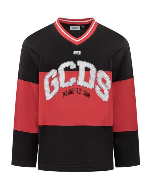 Gcds Langarmshirt Mit Logo in Red für Herren