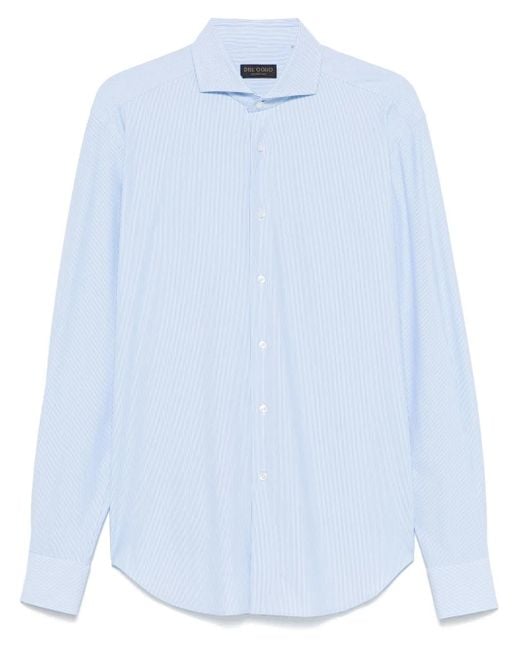 Dell'Oglio Blue Striped Shirt for men