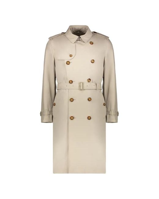 Burberry Natural Double-Breasted Trench Coat for men