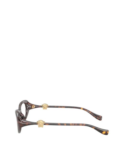 Versace White Cat-Eye Glasses