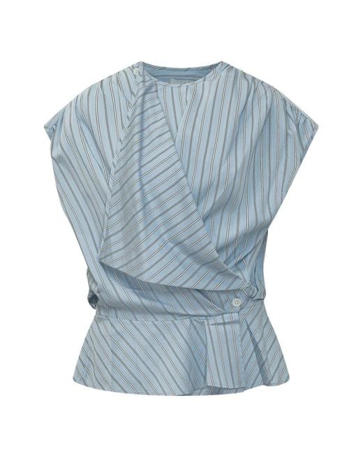 Top A Rayas Con Botones IRO de color Blue